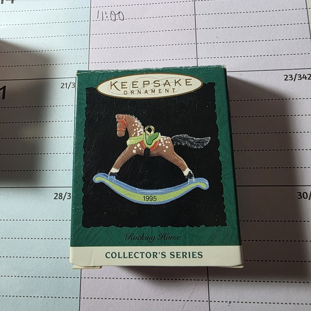 Hallmark Keepsake Minuature Rocking Horse Ornament 1995